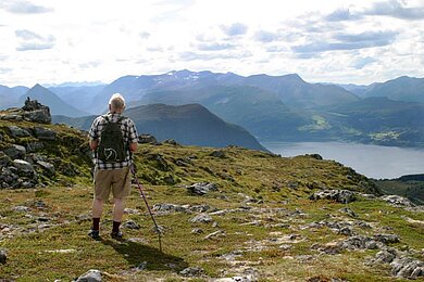 Mann auf dem Melshornet